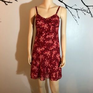 LOFT Red Dress w/ Flowers